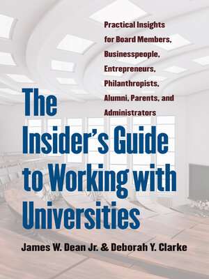 cover image of The Insider's Guide to Working with Universities